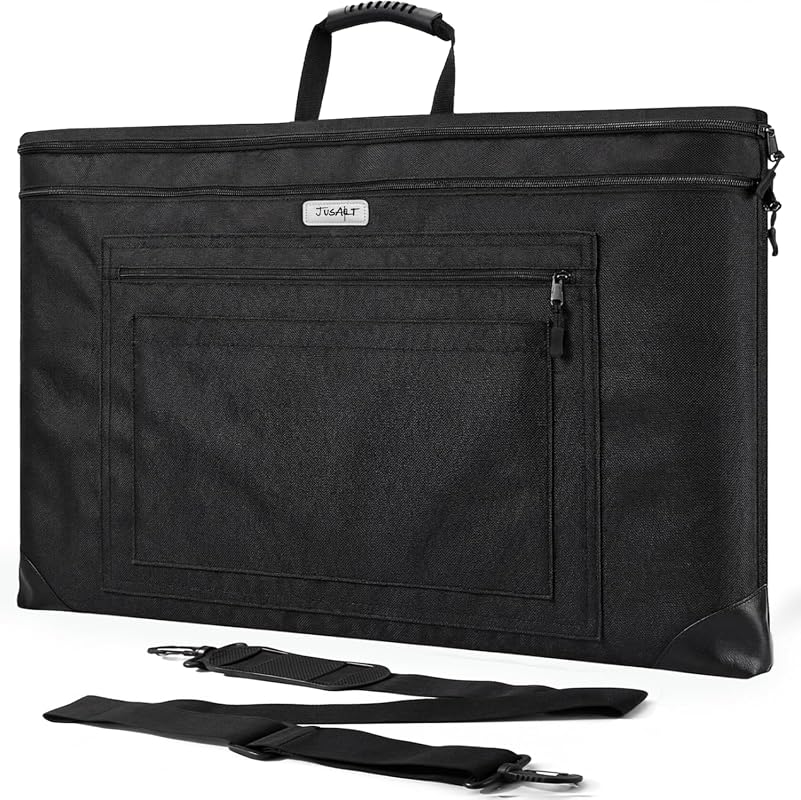 JusArt 24x36 waterproof art portfolio bag with leather corners