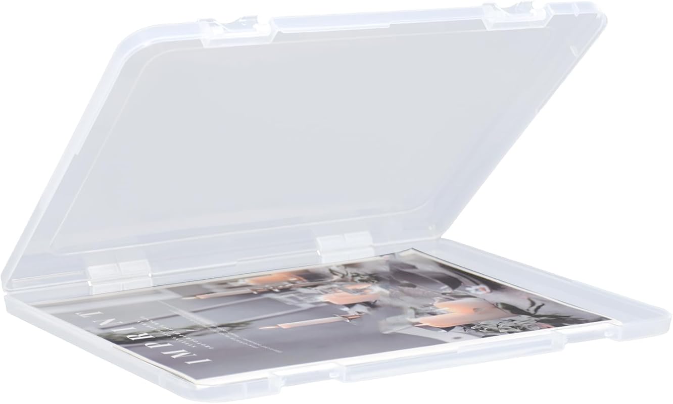 SAYEEC A4 Portable Project Case, Clear Plastic Paper and Document Storage Box