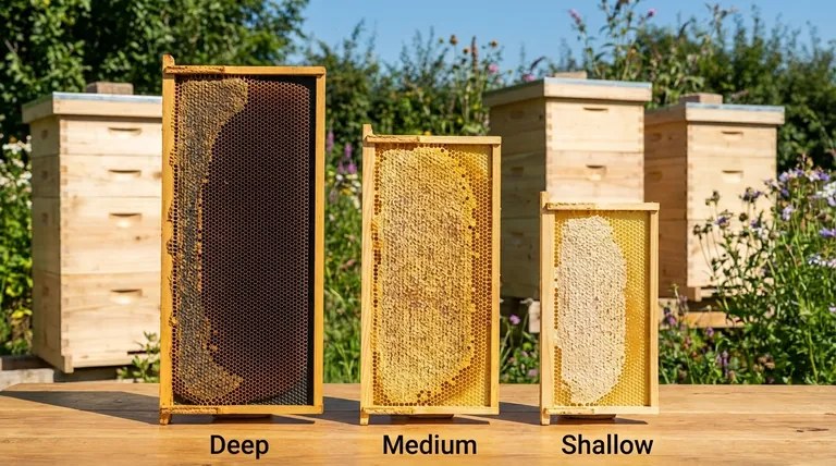 Comparison of deep and shallow canvas frames illustrating the height difference between the two profiles.